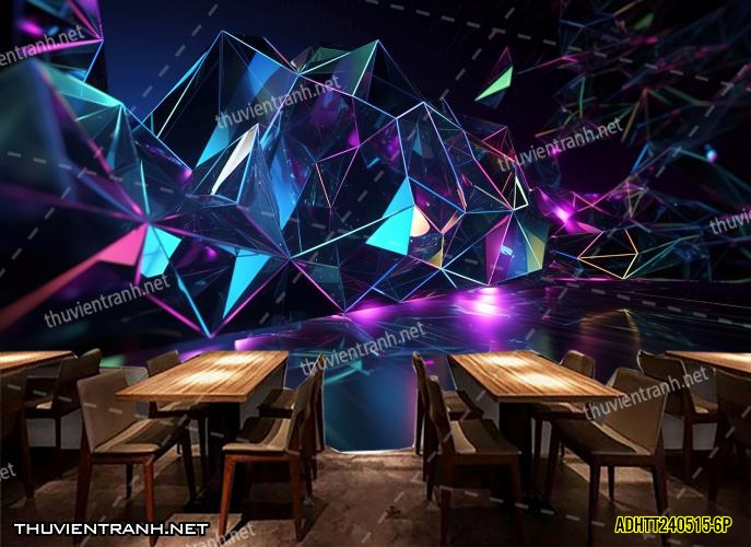 Tranh dán tường hoa văn trừu tượng- -ADHTT240515-6P - Tranh tường chất lượng cao
